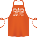 Fathers Day Son Hero Daughter Love Dad Cotton Apron 100% Organic Orange