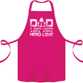 Fathers Day Son Hero Daughter Love Dad Cotton Apron 100% Organic Pink