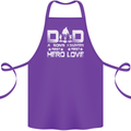 Fathers Day Son Hero Daughter Love Dad Cotton Apron 100% Organic Purple