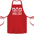Fathers Day Son Hero Daughter Love Dad Cotton Apron 100% Organic Red
