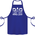 Fathers Day Son Hero Daughter Love Dad Cotton Apron 100% Organic Royal Blue
