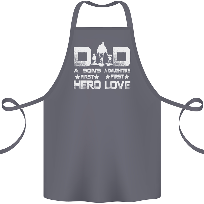 Fathers Day Son Hero Daughter Love Dad Cotton Apron 100% Organic Steel