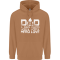 Fathers Day Son Hero Daughter Love Dad Mens 80% Cotton Hoodie Caramel Latte