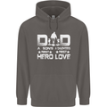 Fathers Day Son Hero Daughter Love Dad Mens 80% Cotton Hoodie Charcoal