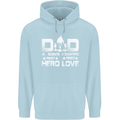 Fathers Day Son Hero Daughter Love Dad Mens 80% Cotton Hoodie Light Blue