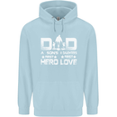 Fathers Day Son Hero Daughter Love Dad Mens 80% Cotton Hoodie Light Blue