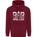 Fathers Day Son Hero Daughter Love Dad Mens 80% Cotton Hoodie Maroon