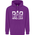Fathers Day Son Hero Daughter Love Dad Mens 80% Cotton Hoodie Purple