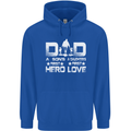 Fathers Day Son Hero Daughter Love Dad Mens 80% Cotton Hoodie Royal Blue