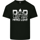 Fathers Day Son Hero Daughter Love Dad Mens Cotton T-Shirt Tee Top Black