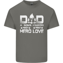 Fathers Day Son Hero Daughter Love Dad Mens Cotton T-Shirt Tee Top Charcoal