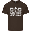 Fathers Day Son Hero Daughter Love Dad Mens Cotton T-Shirt Tee Top Dark Chocolate