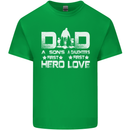 Fathers Day Son Hero Daughter Love Dad Mens Cotton T-Shirt Tee Top Irish Green