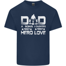 Fathers Day Son Hero Daughter Love Dad Mens Cotton T-Shirt Tee Top Navy Blue