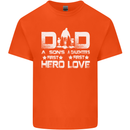 Fathers Day Son Hero Daughter Love Dad Mens Cotton T-Shirt Tee Top Orange
