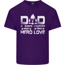 Fathers Day Son Hero Daughter Love Dad Mens Cotton T-Shirt Tee Top Purple