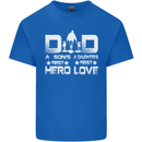 Fathers Day Son Hero Daughter Love Dad Mens Cotton T-Shirt Tee Top Royal Blue
