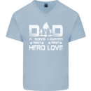 Fathers Day Son Hero Daughter Love Dad Mens V-Neck Cotton T-Shirt xx