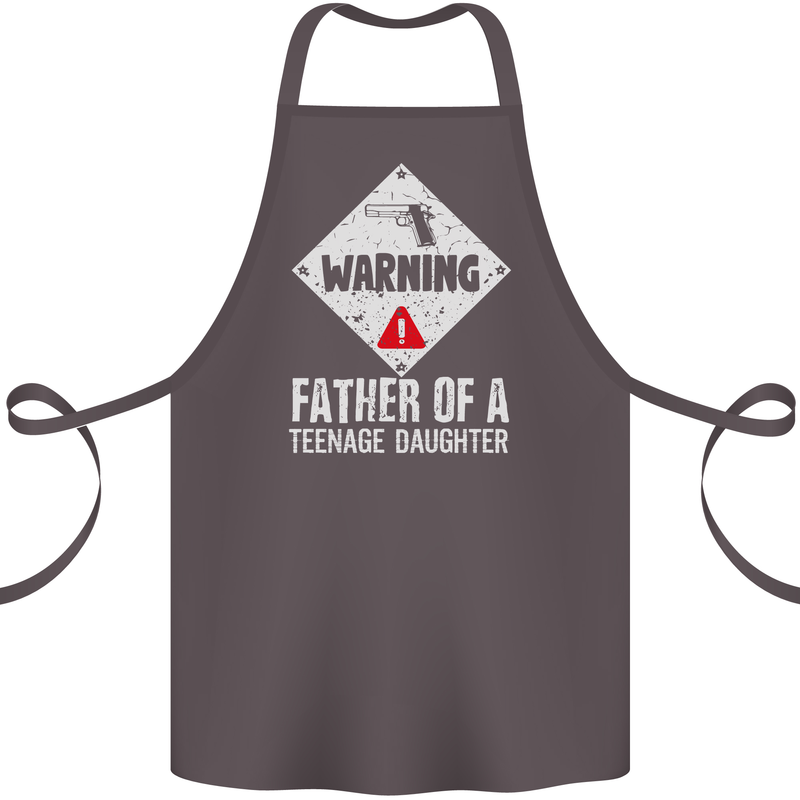 Fathers Day Teenage Daughter Funny Dad Cotton Apron 100% Organic Dark Grey