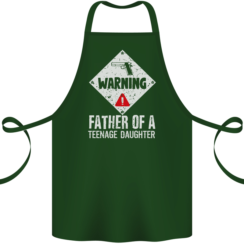Fathers Day Teenage Daughter Funny Dad Cotton Apron 100% Organic Forest Green