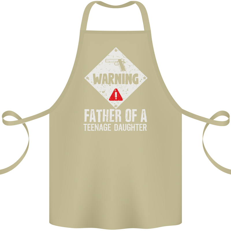 Fathers Day Teenage Daughter Funny Dad Cotton Apron 100% Organic Khaki