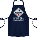 Fathers Day Teenage Daughter Funny Dad Cotton Apron 100% Organic Navy Blue