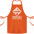 Fathers Day Teenage Daughter Funny Dad Cotton Apron 100% Organic Orange