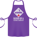 Fathers Day Teenage Daughter Funny Dad Cotton Apron 100% Organic Purple