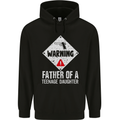 Fathers Day Teenage Daughter Funny Dad Mens 80% Cotton Hoodie Black