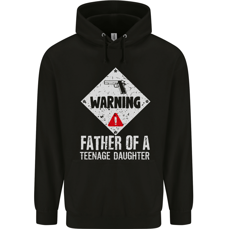 Fathers Day Teenage Daughter Funny Dad Mens 80% Cotton Hoodie Black