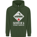 Fathers Day Teenage Daughter Funny Dad Mens 80% Cotton Hoodie Forest Green