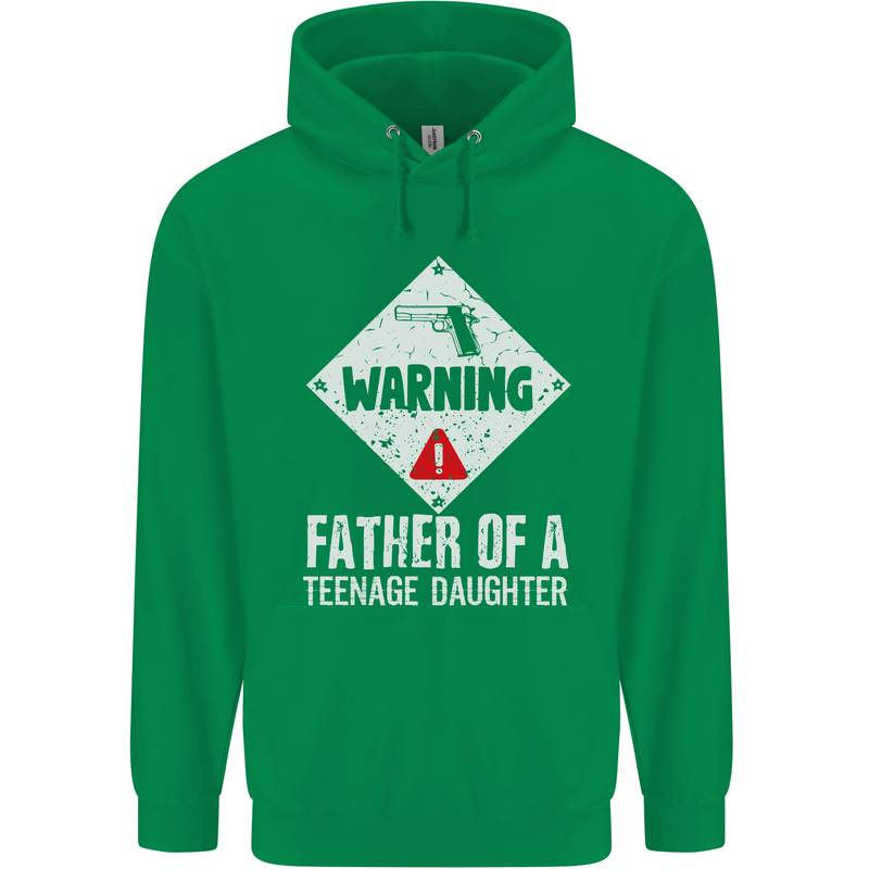 Fathers Day Teenage Daughter Funny Dad Mens 80% Cotton Hoodie Irish Green