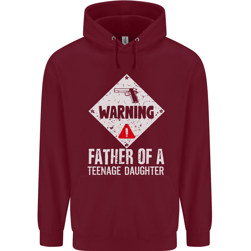 Fathers Day Teenage Daughter Funny Dad Mens 80% Cotton Hoodie Maroon
