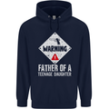 Fathers Day Teenage Daughter Funny Dad Mens 80% Cotton Hoodie Navy Blue