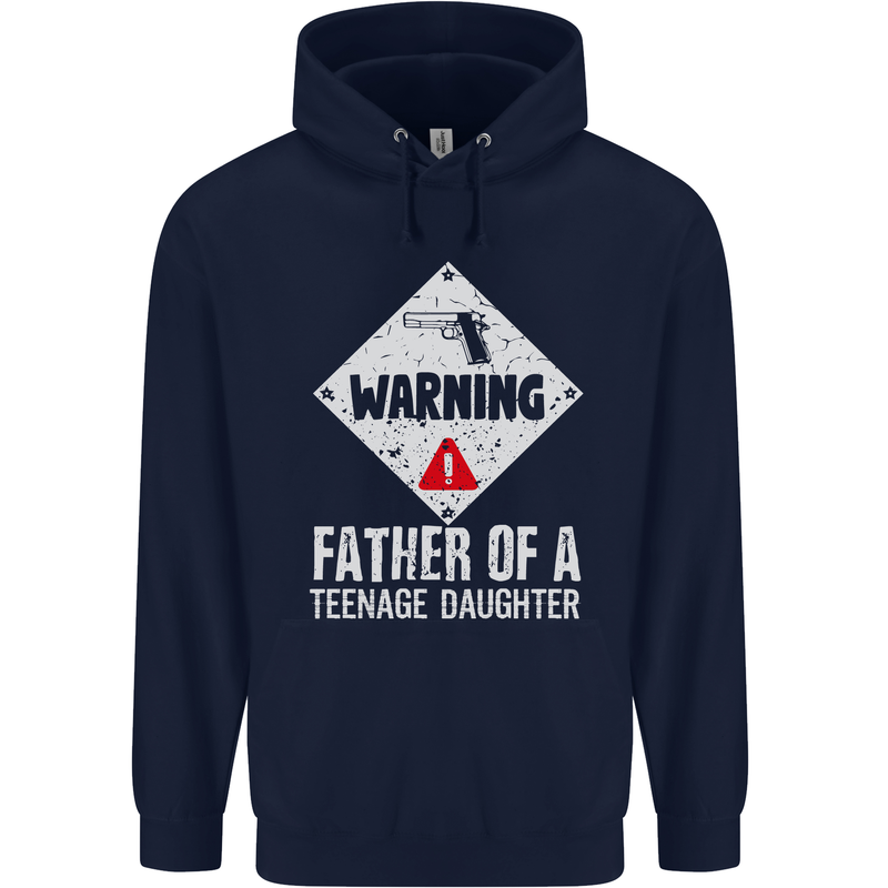 Fathers Day Teenage Daughter Funny Dad Mens 80% Cotton Hoodie Navy Blue