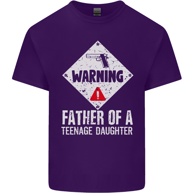 Fathers Day Teenage Daughter Funny Dad Mens Cotton T-Shirt Tee Top Purple