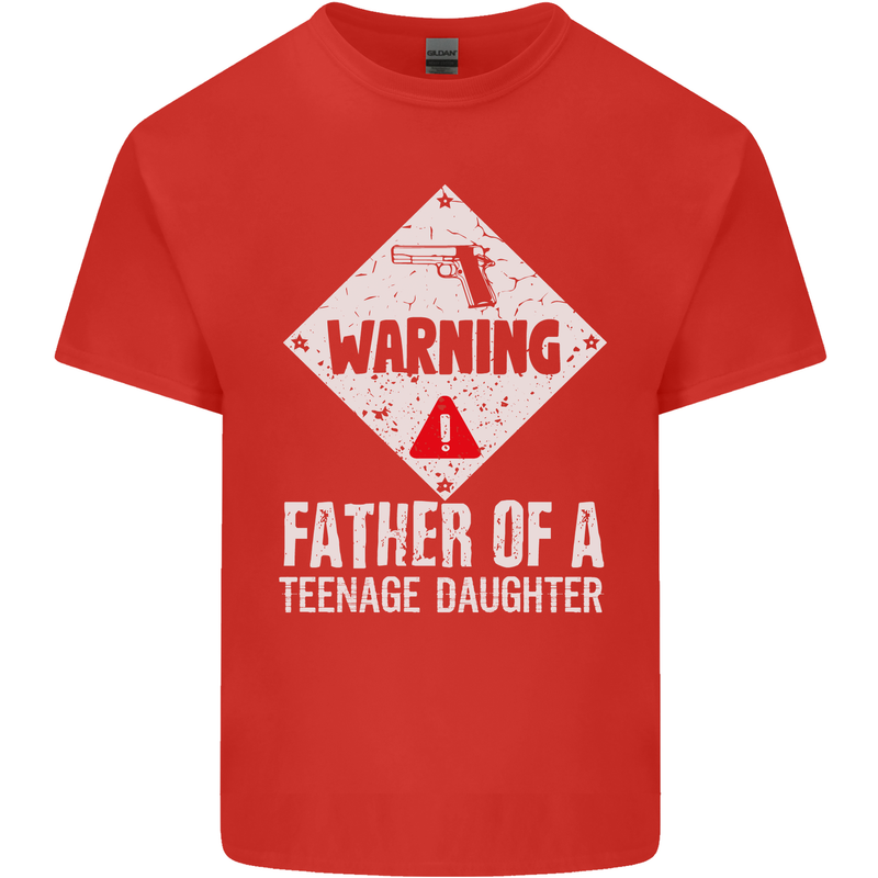 Fathers Day Teenage Daughter Funny Dad Mens Cotton T-Shirt Tee Top Red