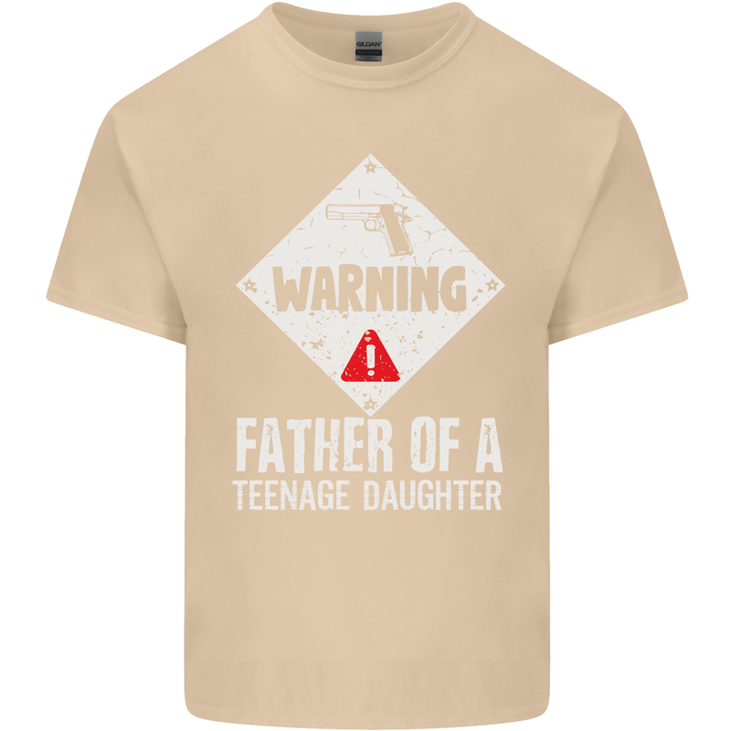 Fathers Day Teenage Daughter Funny Dad Mens Cotton T-Shirt Tee Top Sand