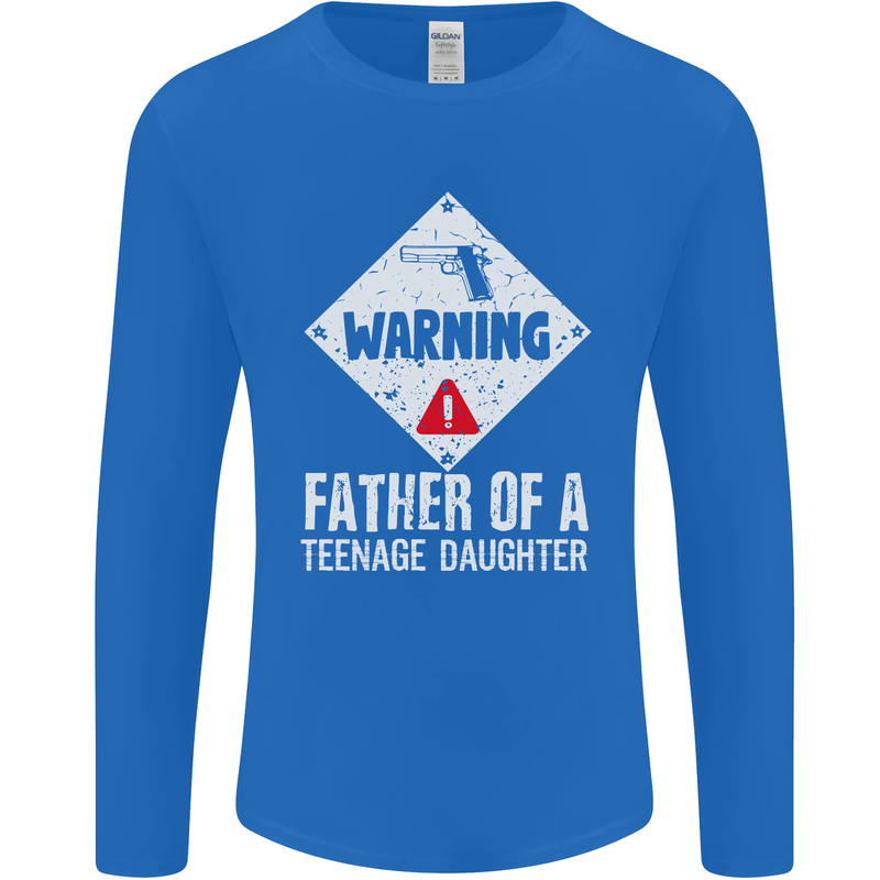 Fathers Day Teenage Daughter Funny Dad Mens Long Sleeve T-Shirt Royal Blue