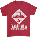 Fathers Day Teenage Daughter Funny Dad Mens T-Shirt Cotton Gildan Red
