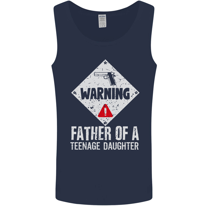 Fathers Day Teenage Daughter Funny Dad Mens Vest Tank Top Navy Blue