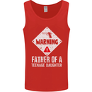 Fathers Day Teenage Daughter Funny Dad Mens Vest Tank Top Red