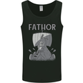 Fathor Funny Fathers Day Viking Ship Mens Vest Tank Top Black