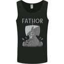 Fathor Funny Fathers Day Viking Ship Mens Vest Tank Top Black