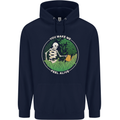 Feel Alive Gardening Gardener Plants Skull Childrens Kids Hoodie Navy Blue