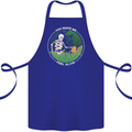 Feel Alive Gardening Gardener Plants Skull Cotton Apron 100% Organic Royal Blue