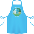 Feel Alive Gardening Gardener Plants Skull Cotton Apron 100% Organic Turquoise