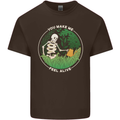 Feel Alive Gardening Gardener Plants Skull Kids T-Shirt Childrens Chocolate