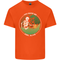 Feel Alive Gardening Gardener Plants Skull Kids T-Shirt Childrens Orange