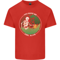 Feel Alive Gardening Gardener Plants Skull Kids T-Shirt Childrens Red